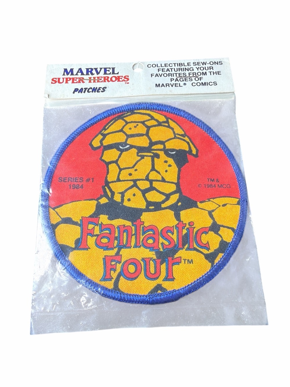 Vintage 1984 Marvel Comics Series #1 Fantastic Four THING 4" Inch Sew On Patch